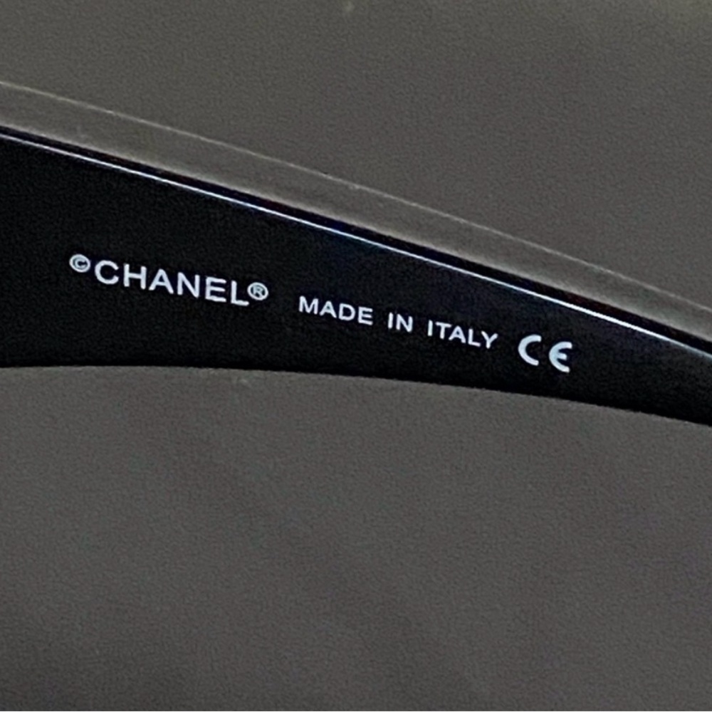 Vintage Chanel Black Rhinestones Shield Sunglasses Shield lens has been replaced - Picture 4 of 5
